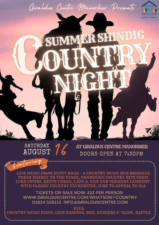 Country Night at Giraldus Centre Manorbier