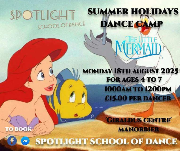 The Little Mermaid Dance Camp at Giraldus Centre Manorbier