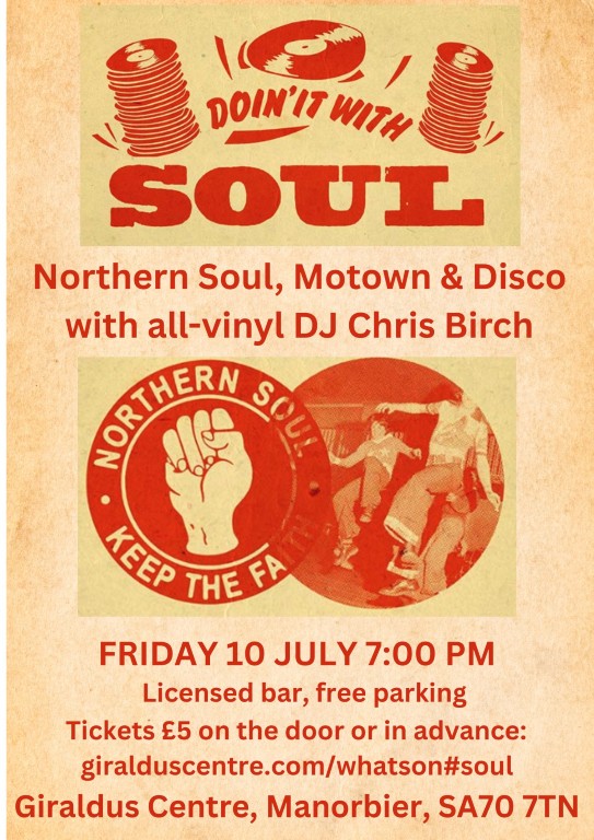 Northern Soul, Motown & Disco at Giraldus Centre Manorbier