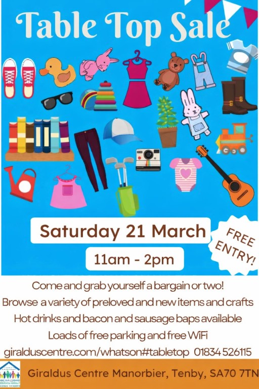 Table Top Sale at Giraldus Centre Manorbier