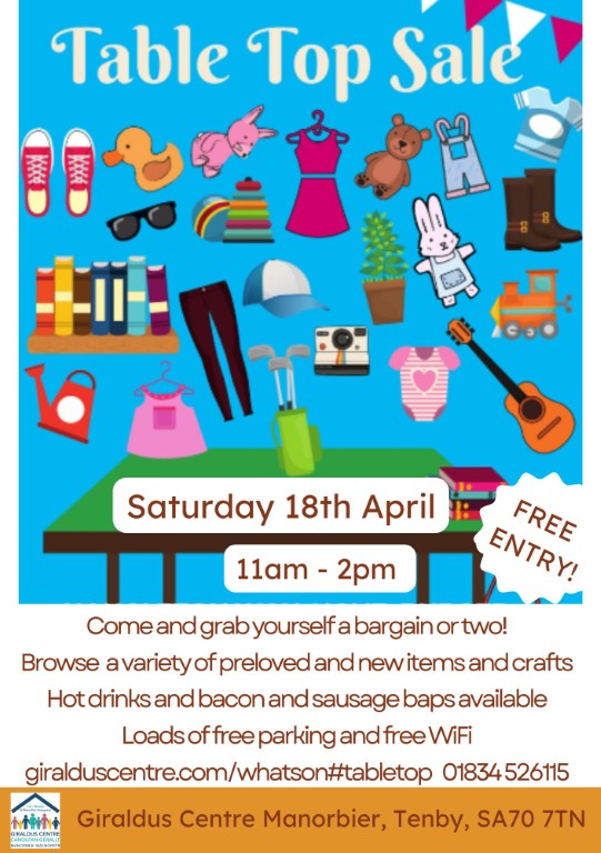 Table Top Sale at Giraldus Centre Manorbier
