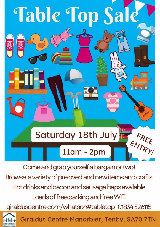 Table Top Sale at Giraldus Centre Manorbier
