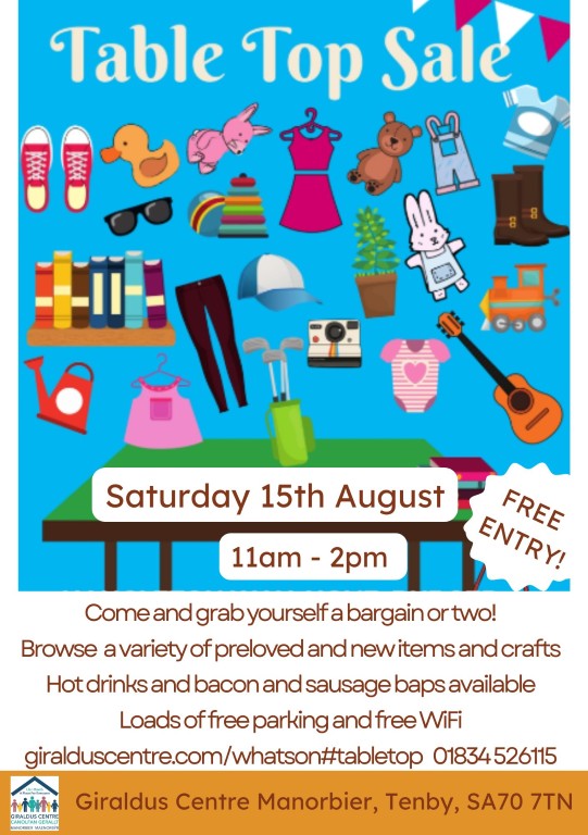 Table Top Sale at Giraldus Centre Manorbier