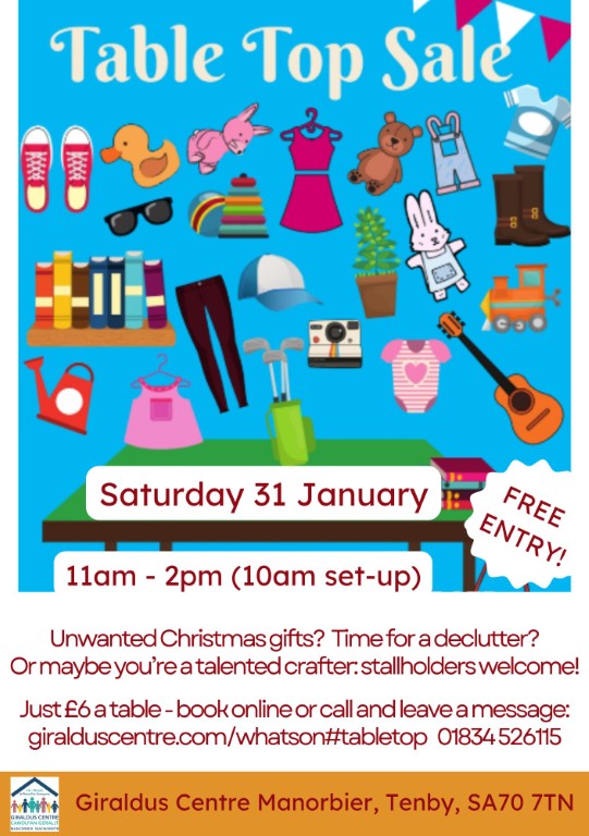 Table Top Sale at Giraldus Centre Manorbier