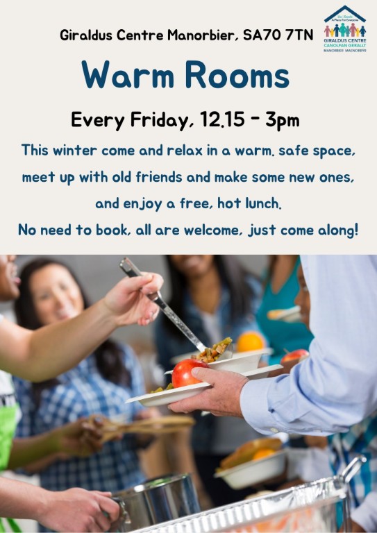 Warm Rooms at Giraldus Centre Manorbier